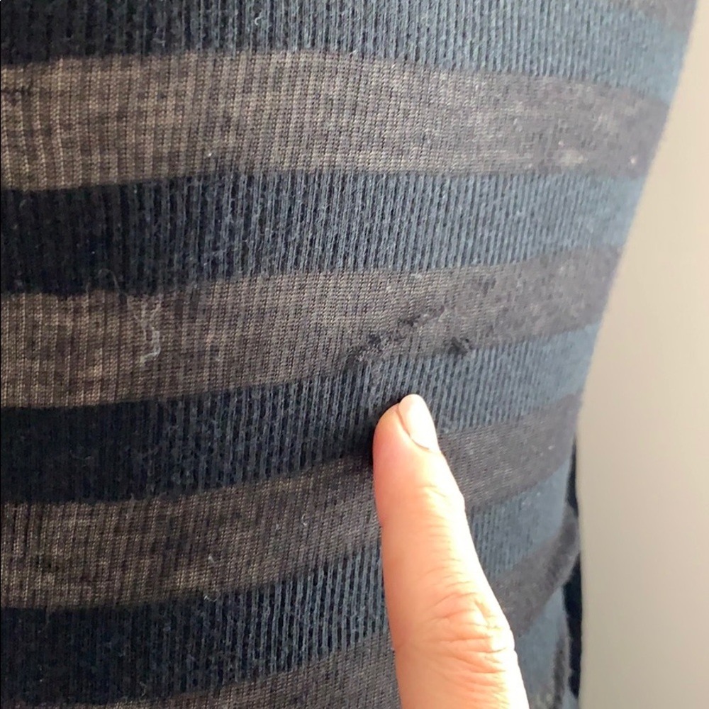Theory Semi-sheer Striped Turtleneck - Picture 7 of 8